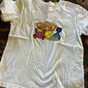 Garanimals White Tee with Crab and Sandcastle Design